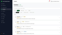 Screenshot of Feedback Overview