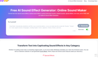 Screenshot of the PopPop AI sound effect generator