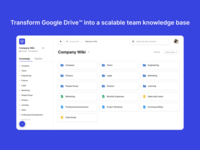 Screenshot of where Pilot enables remote-first teams to transform Google Drive into a scalable AI-driven knowledge base.