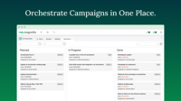 Screenshot of Magnolia Orchestratem where users can manage and track campaigns