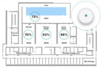 Screenshot of a visualization displaying space utilization. It can also display cleaning optimization.
