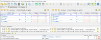 Screenshot of KS DB Merge Tools for SQLite Home tab - schema changes summary
