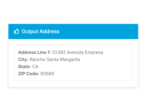 Screenshot of Verify Address: Uses authoritative, in-country reference datasets to check the validity & deliverability of a physical address with our address validation service.