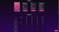 Screenshot of Pricing
