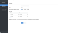 Screenshot of Employee entry request