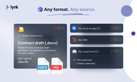 Screenshot of fynk's multiple document format management feature
