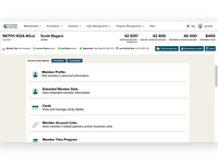 Screenshot of the self-service interface to onboard new members and manage their everyday needs.