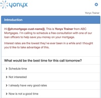 Screenshot of Yonyx's User View, which provides an interactive view of the decision tree. Users can navigate through it by choosing an option. This view is compatible with all browsers and devices.