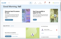 Screenshot of the Scoir Student Dashboard.
Students do all things college search and discovery in Scoir. Students can search for colleges, build their college list, and apply to Coalition schools all in Scoir.