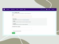 Screenshot of the interface to send an invitation to a team member