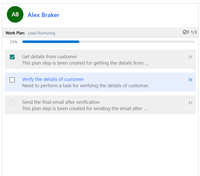 Screenshot of Track the progress of tasks