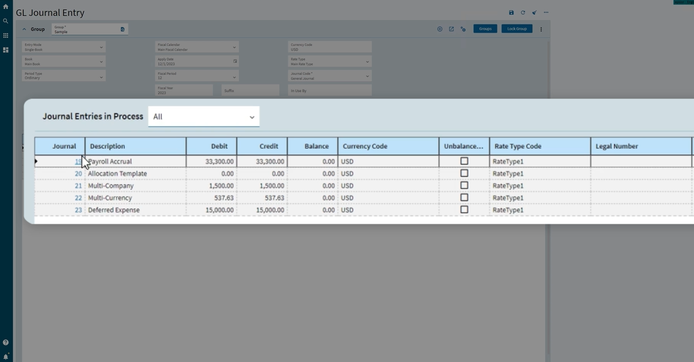 Screenshot of Financial Management