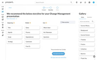 Screenshot of the storyline section in story builder