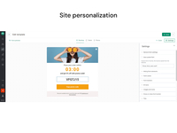 Screenshot of the interface to adjust content and promotions in real time to increase conversion rates and average order value