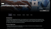 Screenshot of Information Security Awareness Module