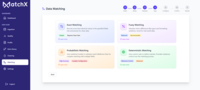 Screenshot of where to select type of data matching. Fuzzy, Exact, Probabilistic, Deterministic matching type.