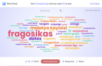 Screenshot of Word Cloud Activity