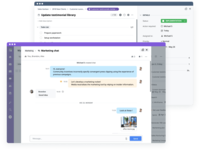 Screenshot of Content collaboration, file sharing and knowledge management.