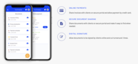 Screenshot of ONLINE PAYMENTS
Share invoices with clients on secure portal and allow payment by credit card.
SECURE DOCUMENT SHARING
Share documents with clients on secure portal and make it easy to find when needed.
DIGITAL SIGNATURE
Allow documents to be signed by clients online and cut turnaround times.