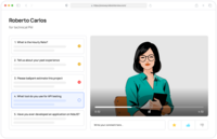 Screenshot of an example one-way interview video