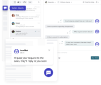 Screenshot of live chat