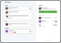 Screenshot of the booking widget that allows customers to book appointments online.
