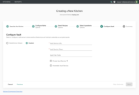 Screenshot of Environment Creation & Management
With the DataKitchen Platform, create Kitchen workspaces in minutes – not weeks or months – to provide developers with a controlled and secure space to work. Kitchens contain pre-configured tools, datasets, hardware, and tests – everything users need to create and innovate.  When new analytics are ready, Kitchens streamline an individual’s work into a team’s work and eventually into production by seamlessly merging to aligned environments.