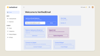 Screenshot of the VerifiedEmail  dashboard