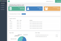Screenshot of Overview of the CubeBackup console
