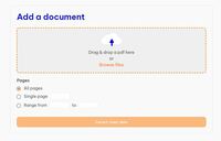 Screenshot of Upload screen