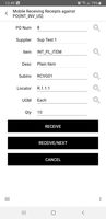 Screenshot of SCM Cloud PO Receipt