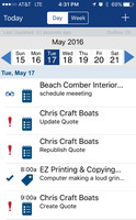 Screenshot of where technicians on the go can utilize the ConnectWise PSA Mobile App to quickly see what is scheduled, log time, and stay billable without ever opening their laptops.