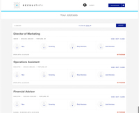 Screenshot of Employer dashboard