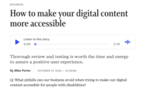 Screenshot of Speechify API on Startribune.com