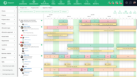 Screenshot of Resource planner expanded, where you can see the availability of all your resources, and who is working on what project, how many hours, etc