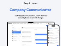 Screenshot of the Company Communicator that centralizes business communications into thematic channels.