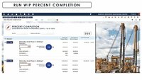 Screenshot of Globe3 Enterprise Project Management Module - WIP Completion Percentage
