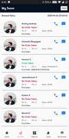 Screenshot of Team Member Screen