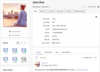Screenshot of a customer profile, demonstrating unified touchpoints: subscription to resources, newsletters, actions in emails, participation in scenarios, active promo codes — in a single profile.