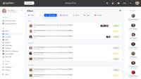 Screenshot of the Inbox that stores all reminders, alerts and internal communication