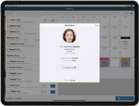 Screenshot of digital check-in with smartphones or tablets