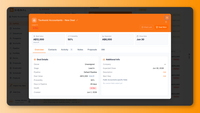 Screenshot of a deal detail view showing value, probability, close date and next steps in one place.
