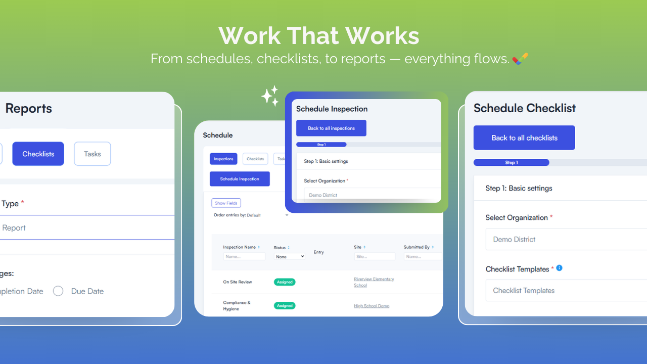 Screenshot of the platform's dashboards