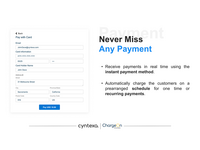 Screenshot of an explanation of instant, scheduled, and recurring payments