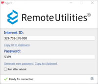 Screenshot of the ad hoc Agent window (customizable)
