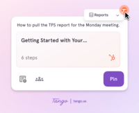 Screenshot of Pin guides, tips, and links to the exact spot employees need them