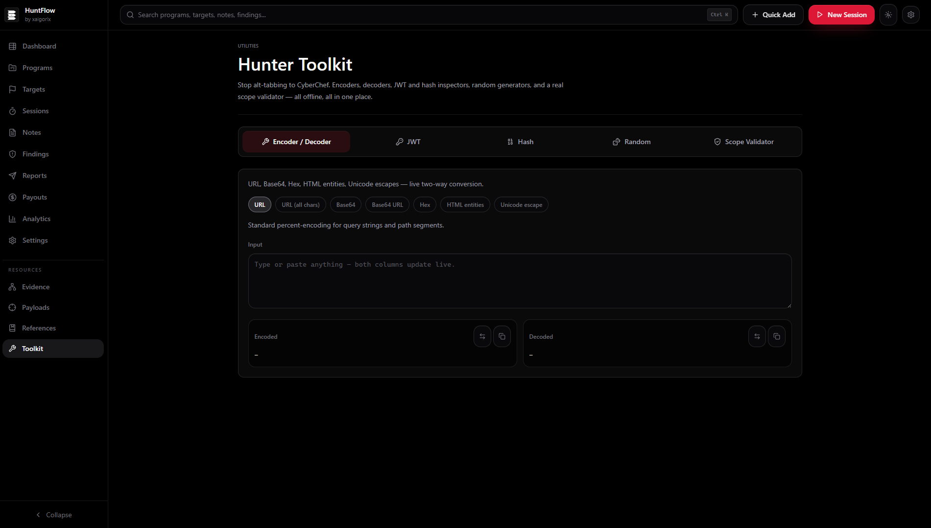 Screenshot of Toolkit