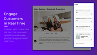 Screenshot of Engage Customers in Real Time: Interact with customers via live chat to answer questions and make product suggestions in real time.
