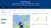 Screenshot of Market Analysis
Identifies ideal targets at companies for sales actions through a country-level analysis