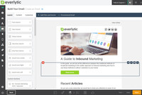 Screenshot of Drag-and-drop email builder